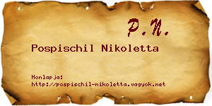 Pospischil Nikoletta névjegykártya