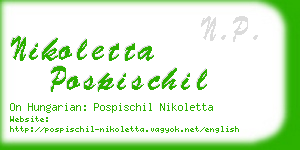 nikoletta pospischil business card